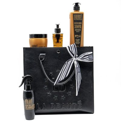 קולקצית 2022 מבית לה בוטה 4 מוצרים מסדרת האינטנסיב מסכה,שמפו,סרום ומסכה ללא שטיפה